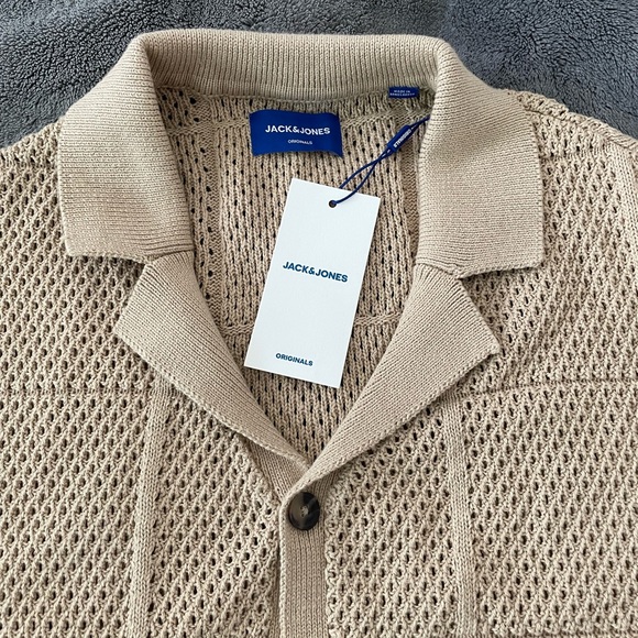 SOLD on Depop- Jack & Jones Originals short sleeve open knit sweater - Picture 2 of 5